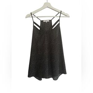 Anthropologie Ro & De flowy tank with black polka dots Size Small